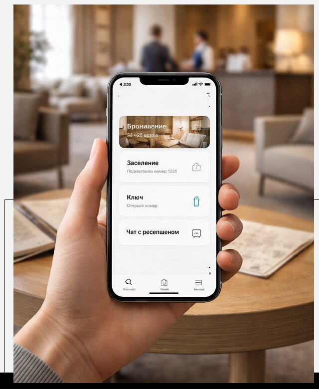 Мобильное приложение для гостей отеля в Екатеринбурге, управление сервисом